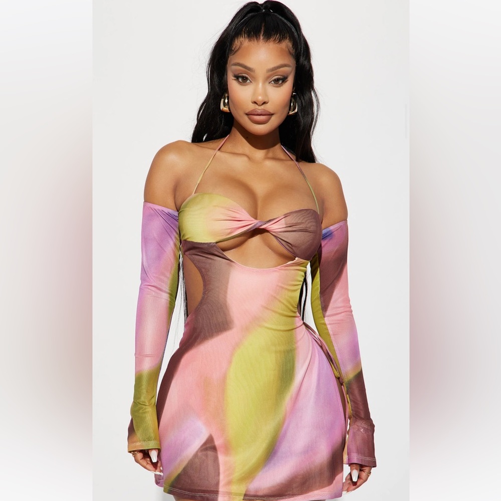 Brand New Fashion Nova Reign Mesh Mini Dress